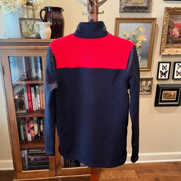 Zyia Active women’s quilted pullover sweatshirt oversized SZ S red black - Picture 6 of 8